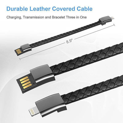 Leather Bracelet USB Charger